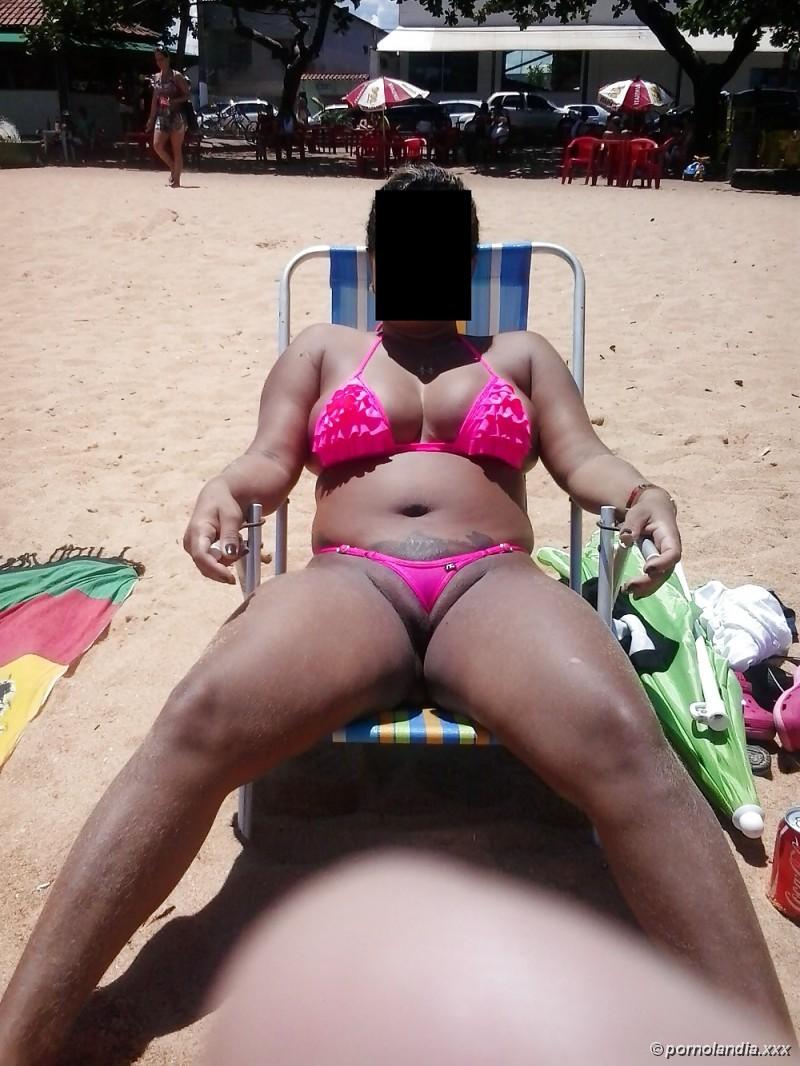 Puta na praia com biquini socado na buceta - Foto 35974