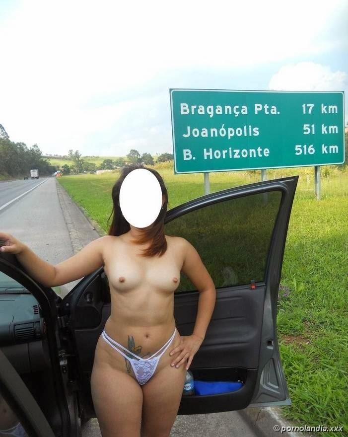 Casada pelada na estrada de Belo Horizonte - Foto 47555